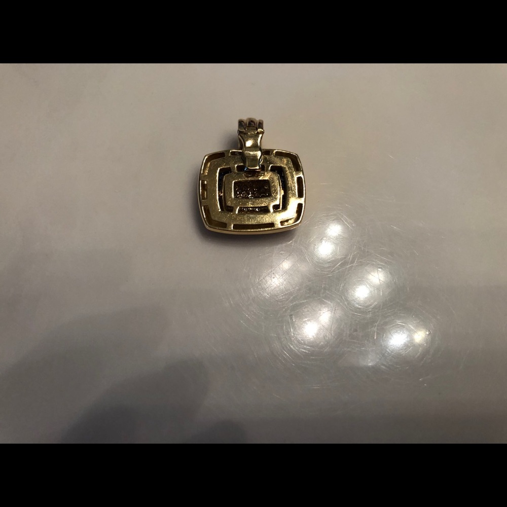 Diamond and sapphire slide pendant - Picture 5 of 10
